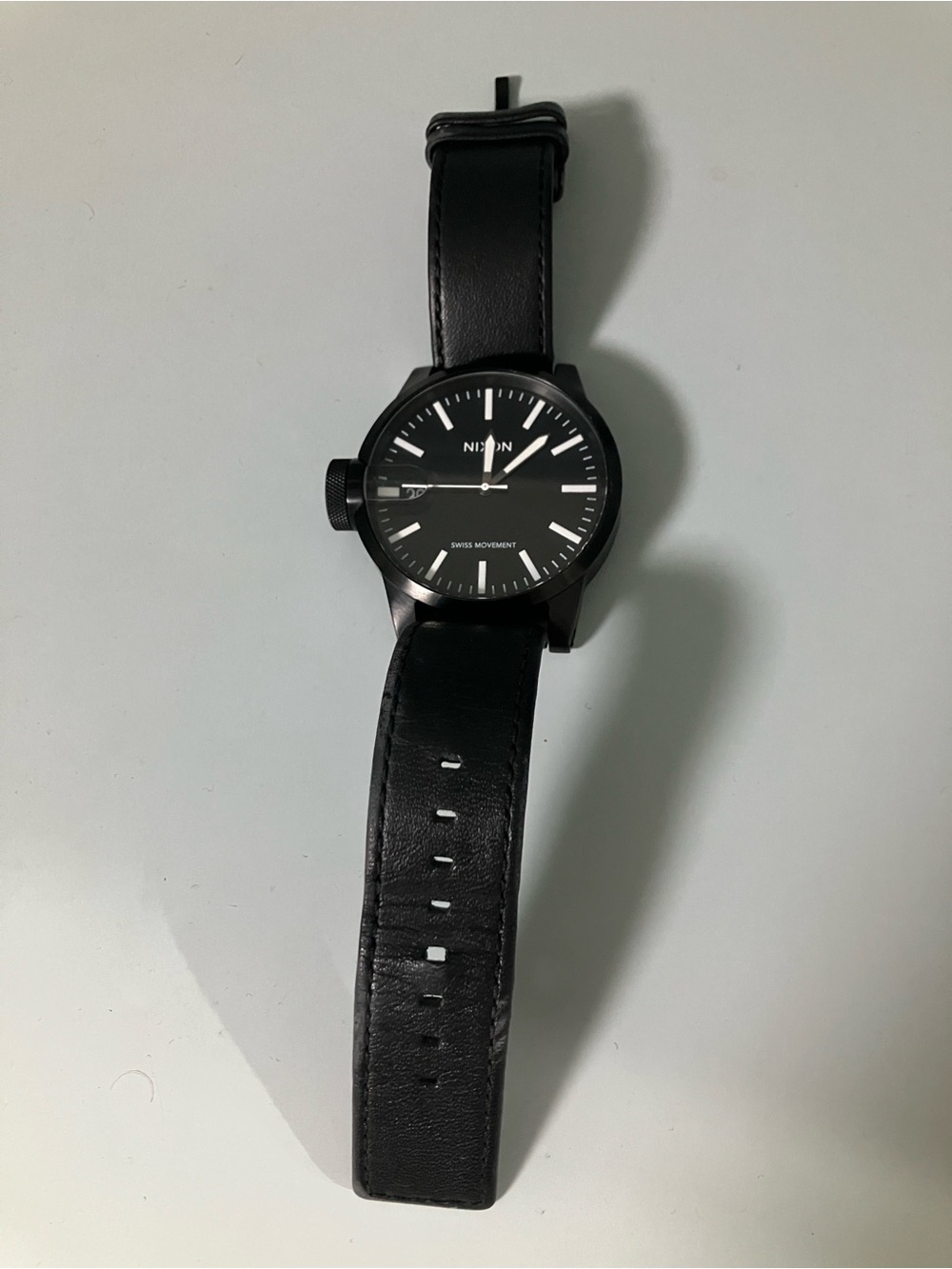 Nixon chronicle watch leather blank
